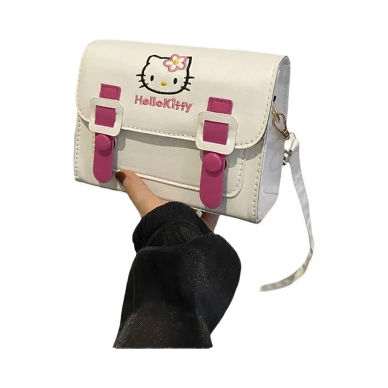 Bolsa Quadrada Kawaii Sanrio Pu, Mochila De Ombro Fofa De Anime